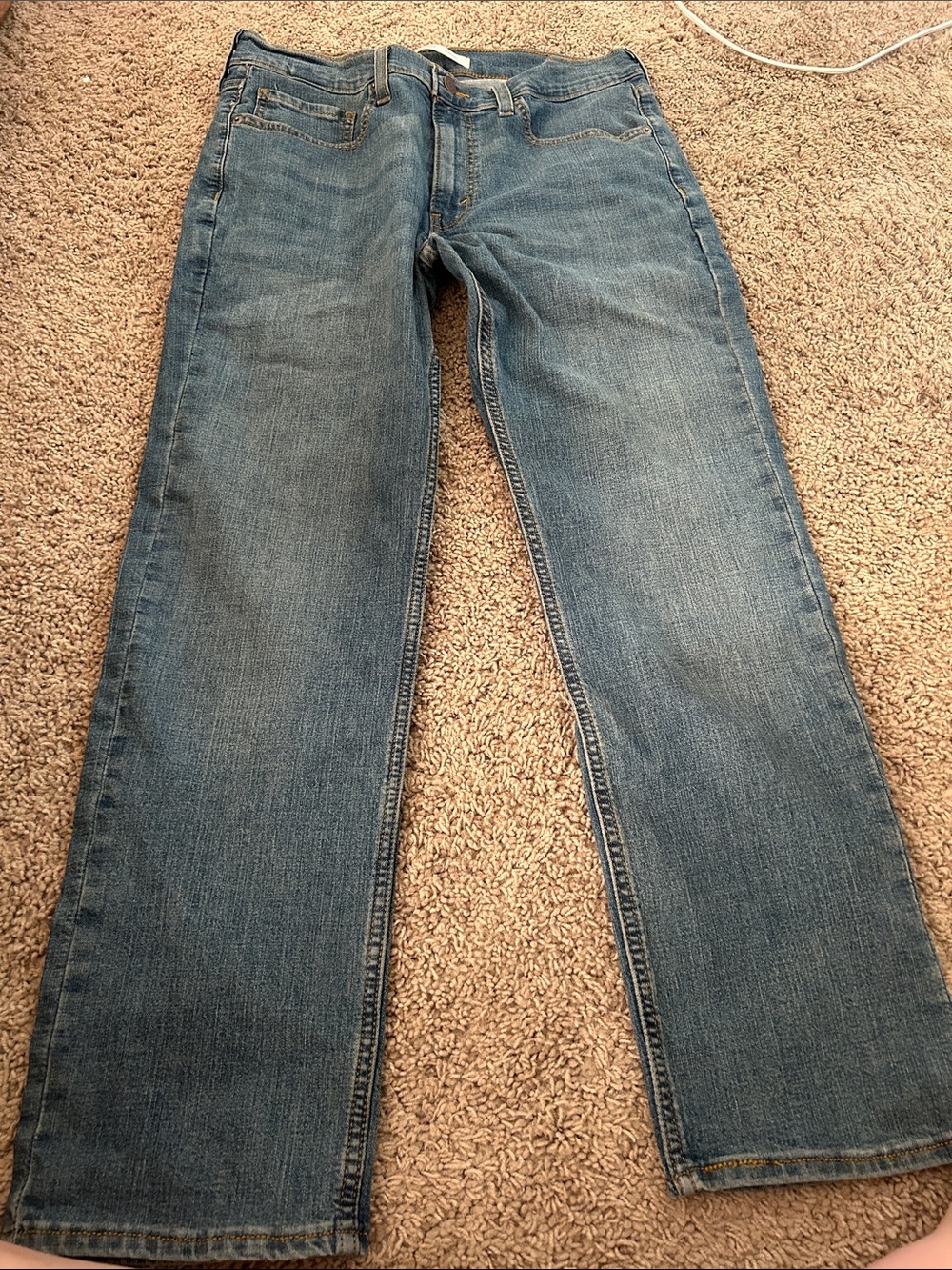 Levi's Straight-Leg Jeans in Blue Wash